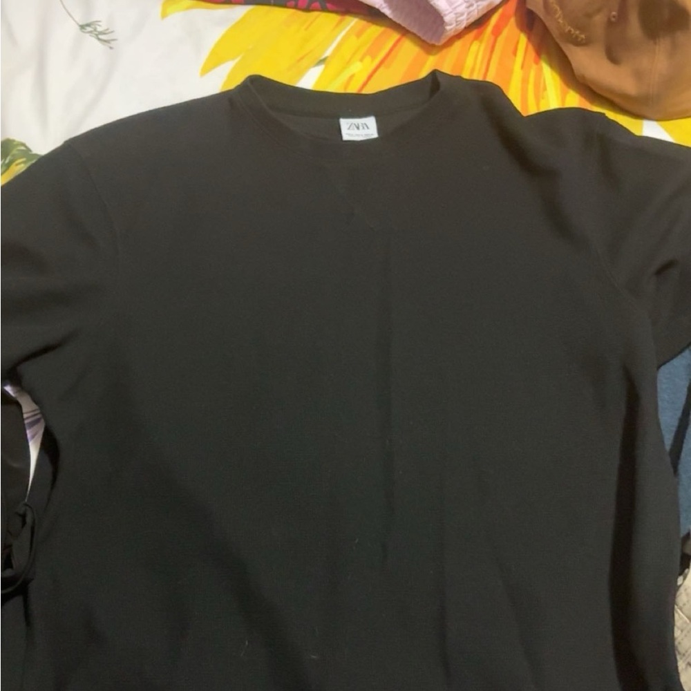 Zara Black Long Sleeve Top